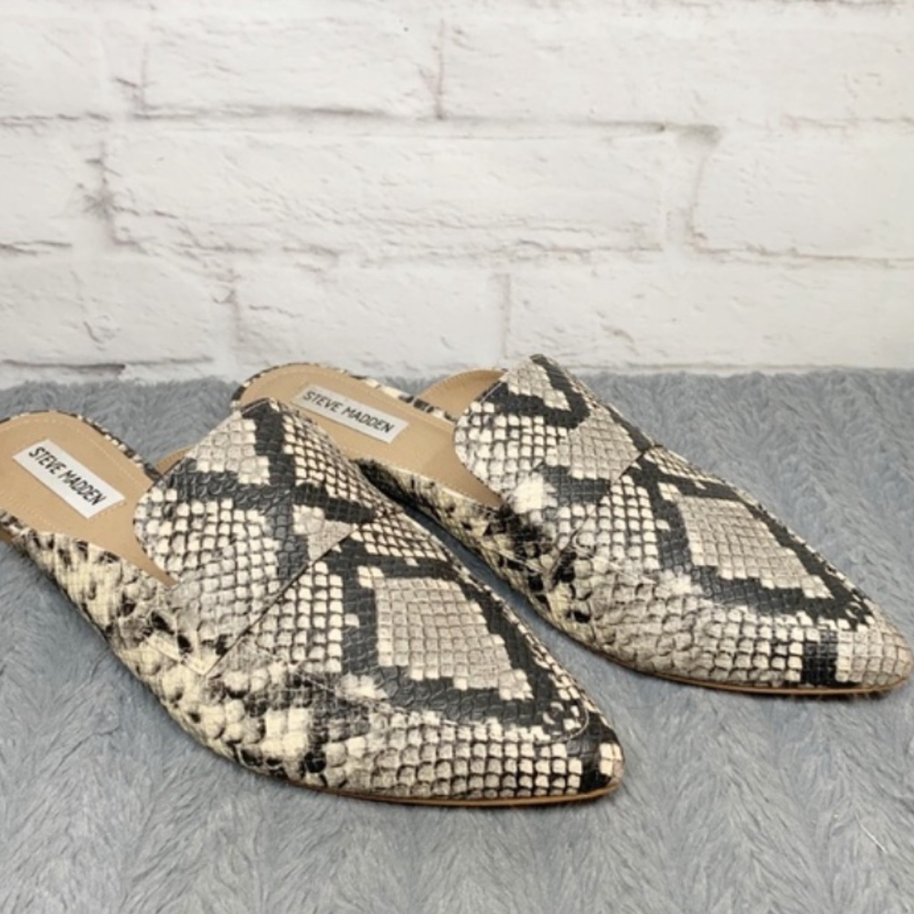 Steve Madden Snakeskin Mules
